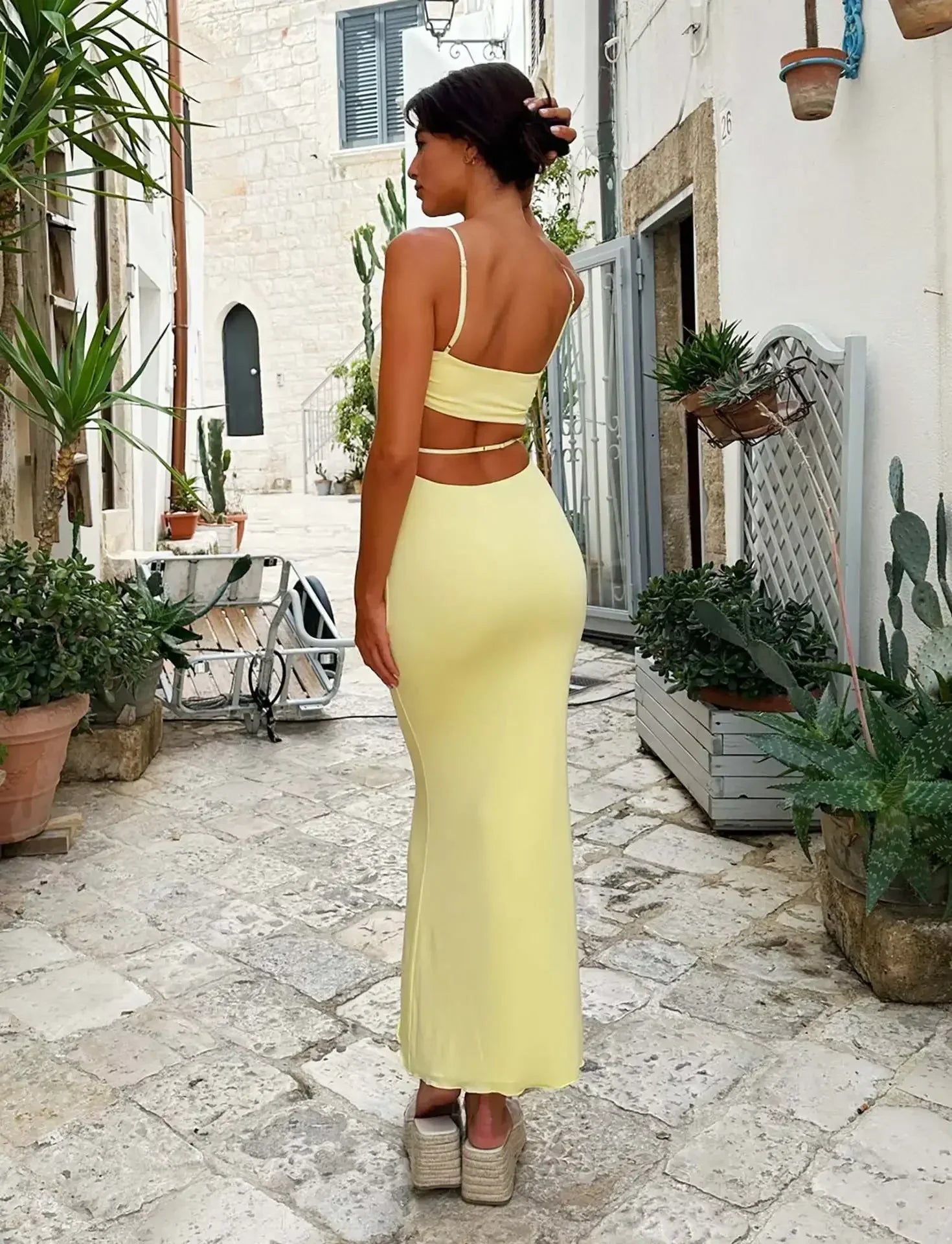 Long-Sleeve V-Neck Flowing Maxi Dress SelenaWear Long-Sleeve V-Neck Flowing Maxi Dress SelenaWear
