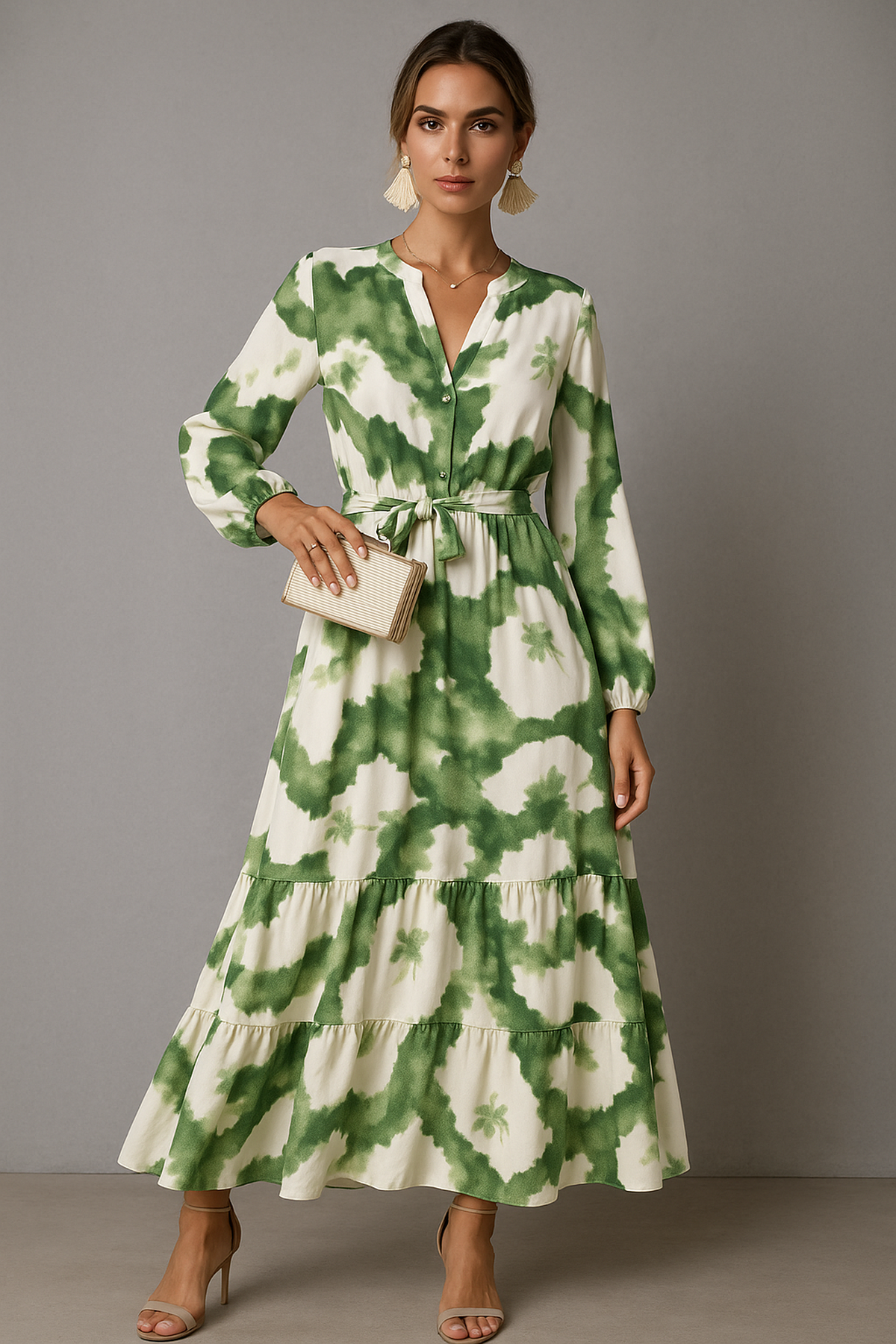 Night Asymmetric Sleeve Maxi Dress SelenaWear Night Asymmetric Sleeve Maxi Dress SelenaWear