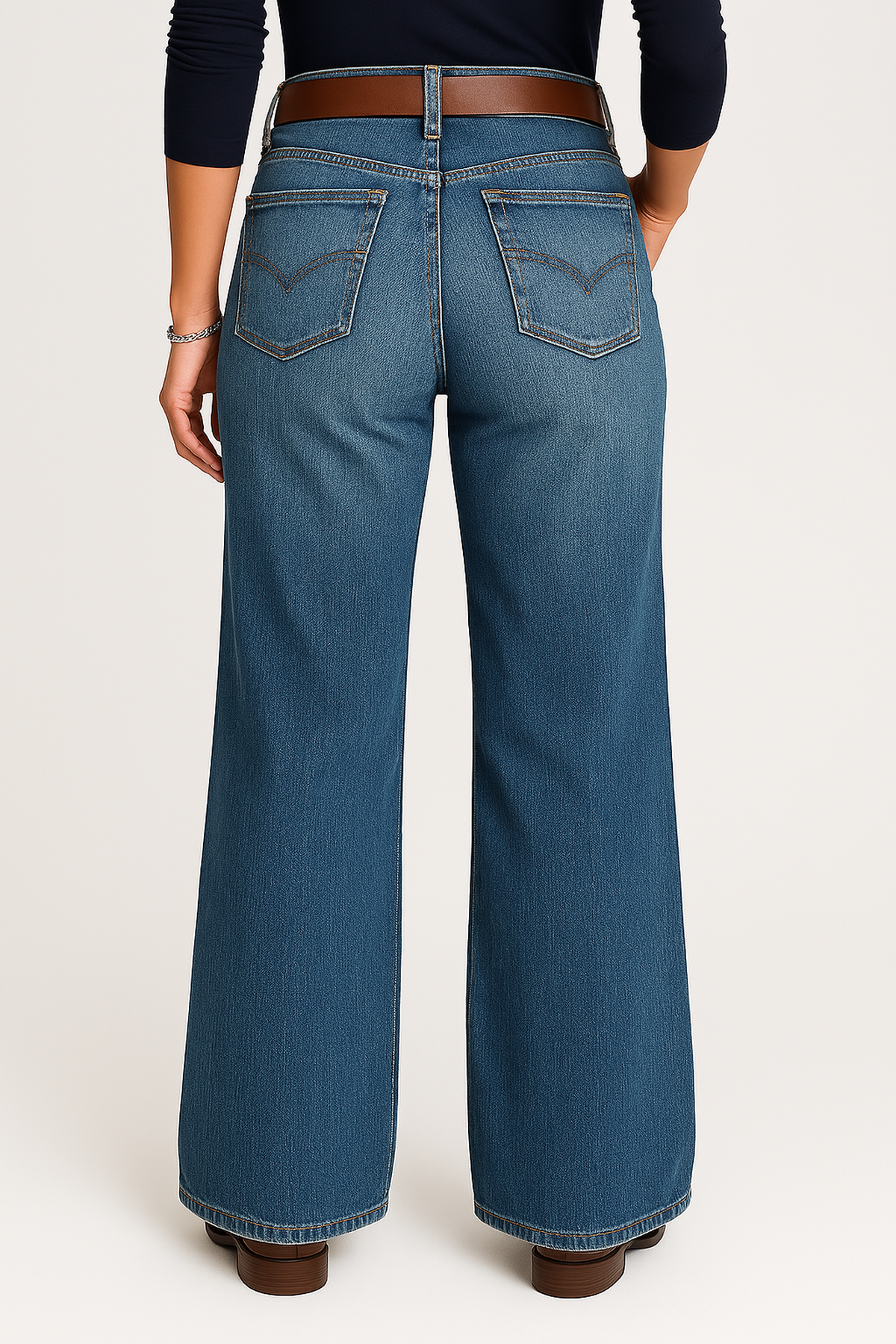 Vintage Wide-Leg Jeans For Women