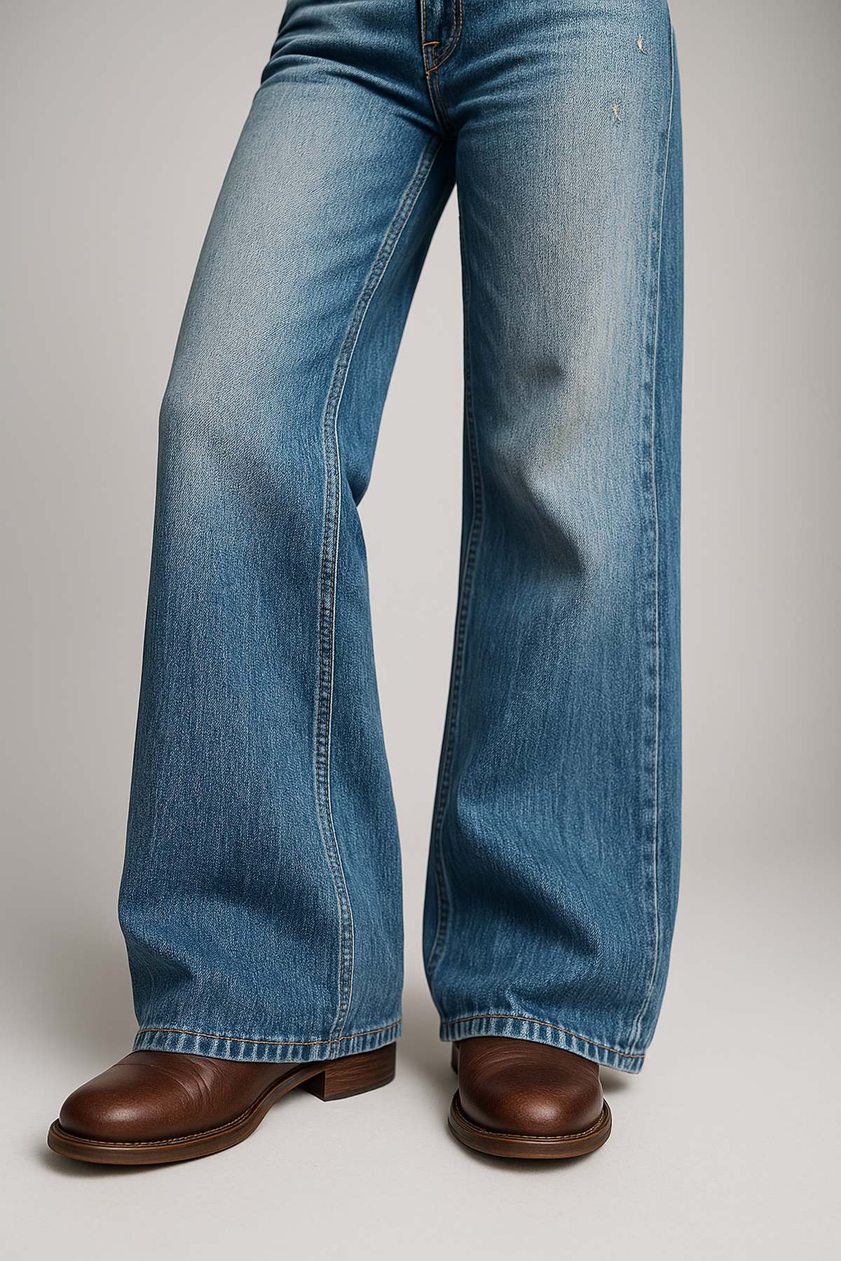 Vintage Wide-Leg Jeans For Women