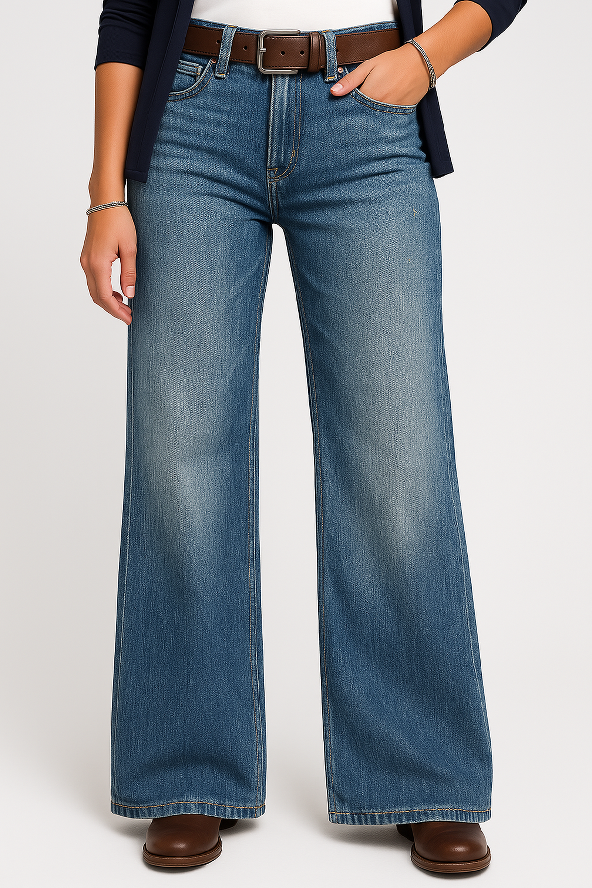 Vintage Wide-Leg Jeans For Women